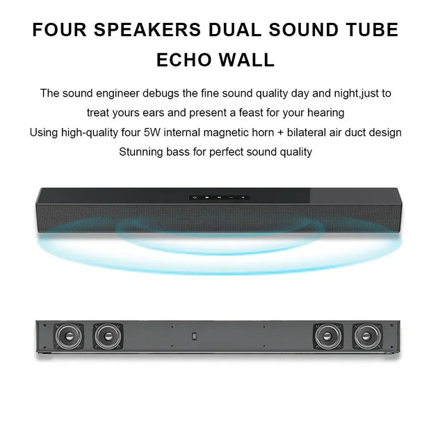 Trådlös Bluetooth Soundbar Högtalare Trådbunden Trådlös