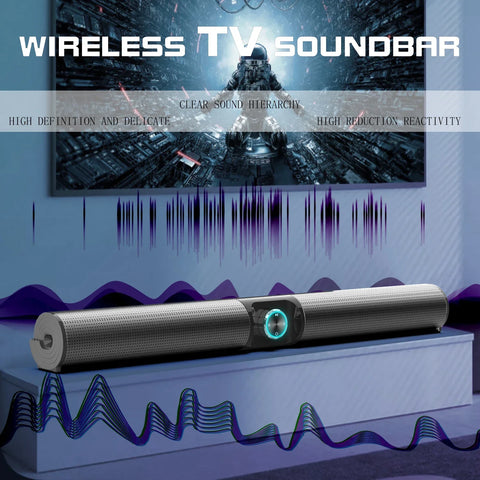 TV Sound Bar Trådlösa Bluetooth-högtalare 3D Stereo Super Bass