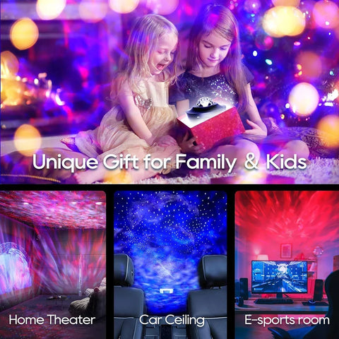 LED Starry Galaxy Projector – Bluetooth-musikspelare och färgglad nattlampa för barn