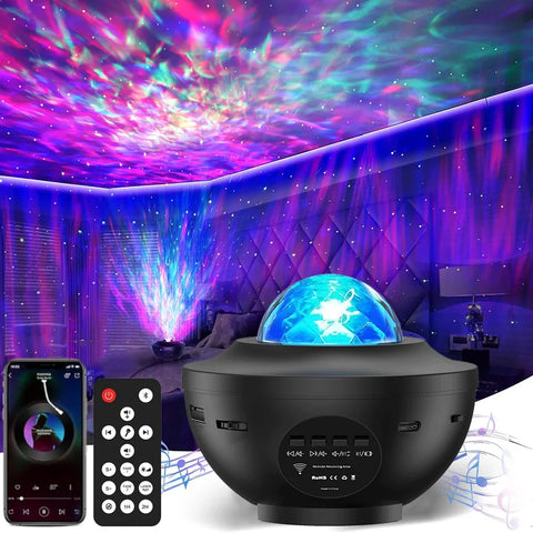 LED Starry Galaxy Projector – Bluetooth-musikspelare och färgglad nattlampa för barn